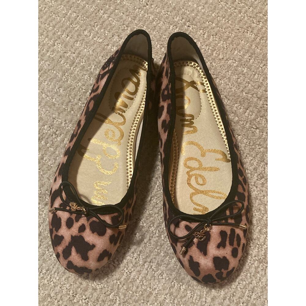 Sam Edleman Leopard Animal Print Ballet Flats Photoshoots! ~ Size 2 Big Kid